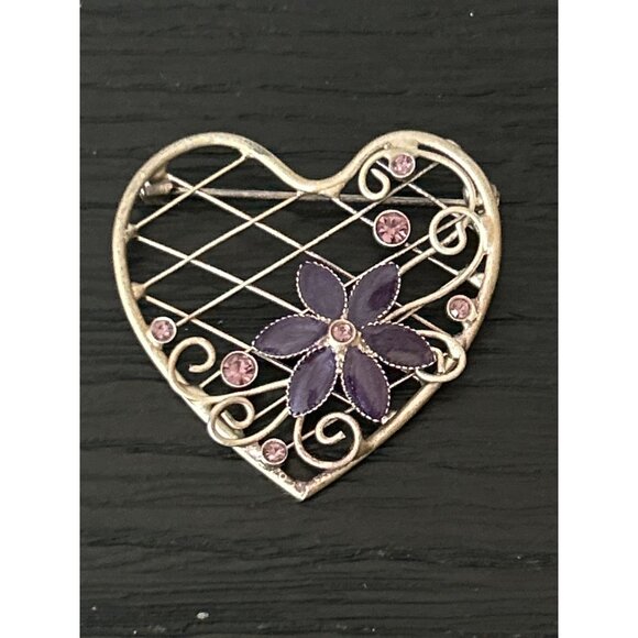 Lot of 13 Vintage & Non-Vintage Brooches/Pins Rhinestone & Enamel Accents Bling - Picture 9 of 14